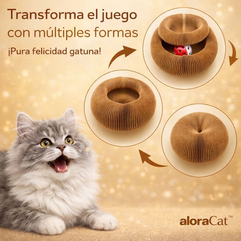 Alora Zen™ – El rascador modular que relaja, entretiene y conecta con tu gato