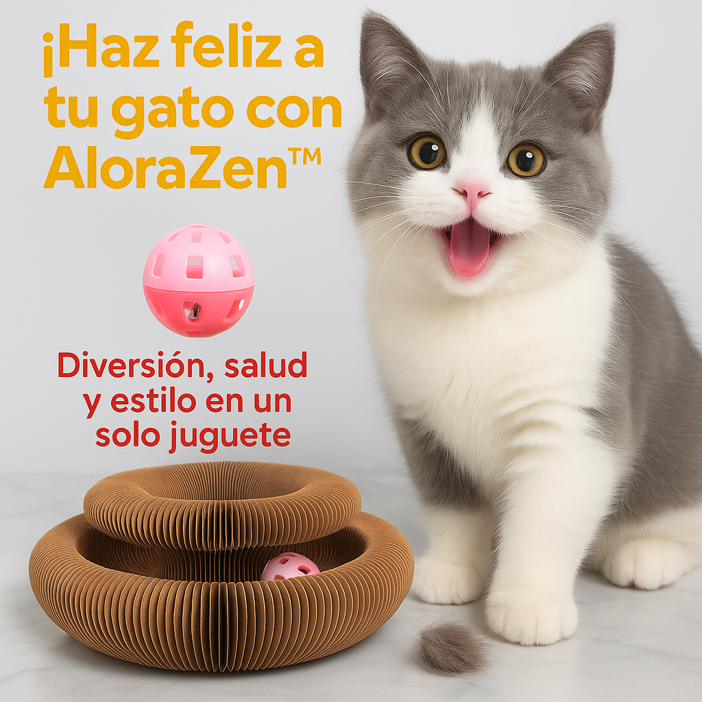 Alora Zen™ – El rascador modular que relaja, entretiene y conecta con tu gato