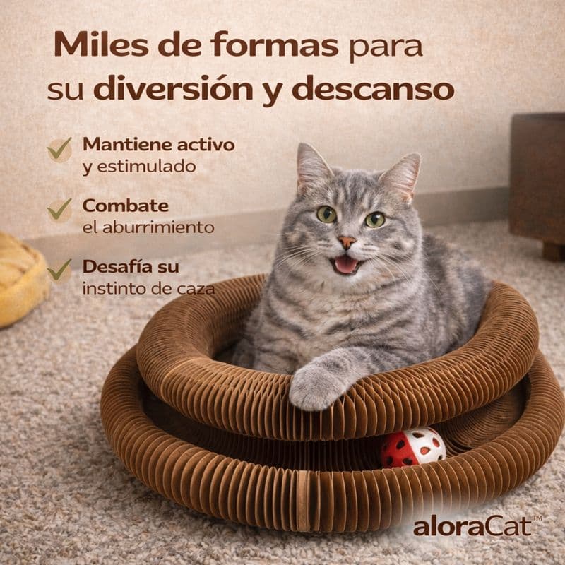 Alora Zen™ – El rascador modular que relaja, entretiene y conecta con tu gato